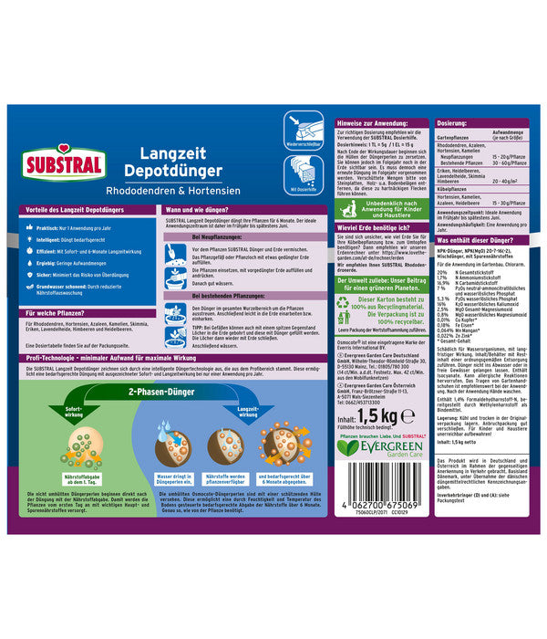  Substral® Osmocote® Rhododendren & Hortensien Dünger, 1,5 Kg