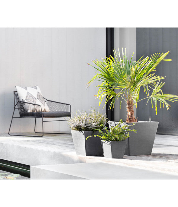  Ecopots Kunststoff-Topf Rotterdam, Quadratisch