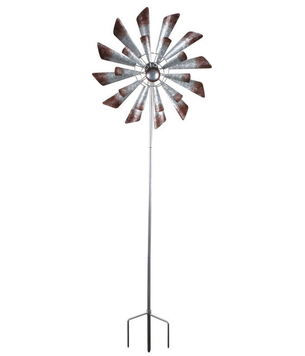  Dehner Metall-Windrad Silber, Ca. H189 Cm