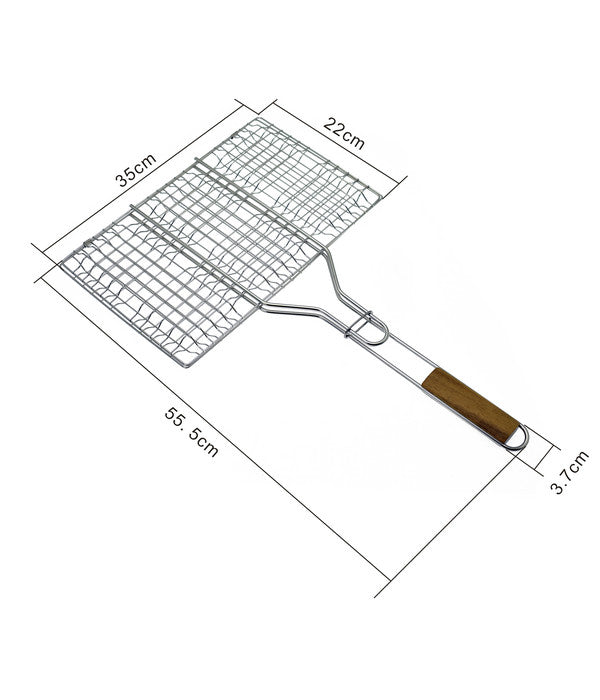  Dehner BBQ Edelstahl-Hamburgergriller, Ca. B55,5/T35 Cm
