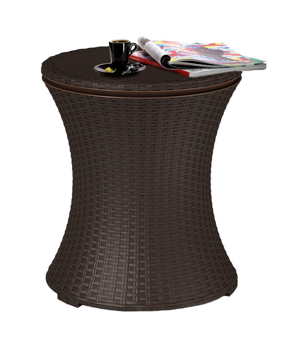  Keter Beistelltisch Pacific Cool Bar, Ca. Ø49,5/H57-82,5 Cm
