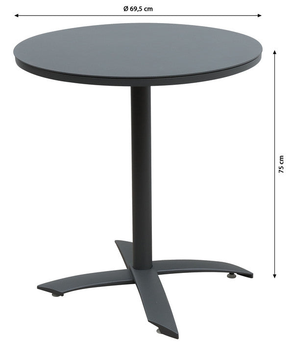  Dehner Klapptisch Riverside, Ca. Ø69,5/H75 Cm