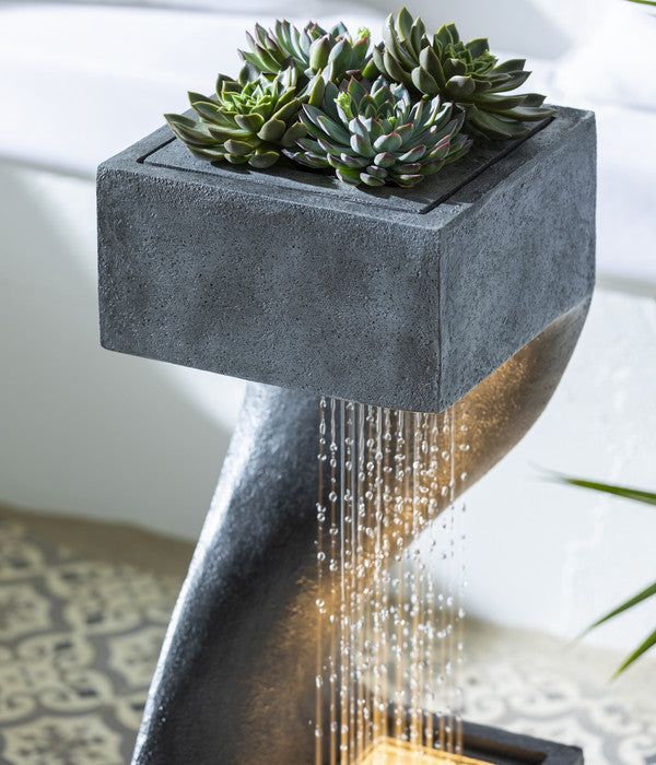  Dehner Polyresin-Gartenbrunnen Seoul, Ca. H77 Cm