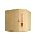  Weka Ecksauna Varberg Mit Holztür, Ca. B194/H199/T194 Cm