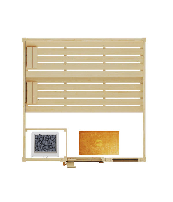  Weka Sauna Valida Plus Mit Glastür Und Fenster Inkl. Ofen, Ca. B189/H204/T172 Cm