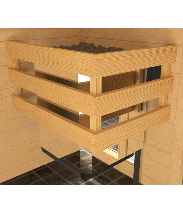  Weka Sauna Valida Plus Mit Glastür Und Fenster Inkl. Ofen, Ca. B189/H204/T172 Cm