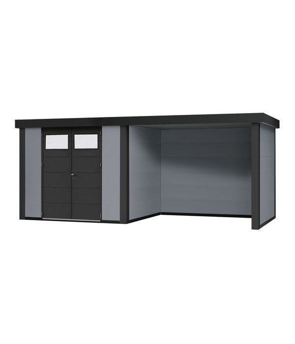  Wolff Finnhaus Metallgerätehaus Eleganto 3024, Inkl. Lounge Rechts, Ca. B602/H227/T258 Cm
