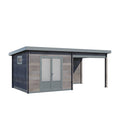  Wolff Finnhaus Gartenhaus WPC-Trend D+, Inkl. Lounge, Ca. B600/H251/T332 Cm