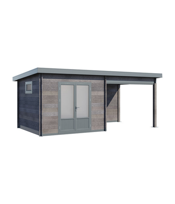  Wolff Finnhaus Gartenhaus WPC-Trend D+, Inkl. Lounge, Ca. B600/H251/T332 Cm