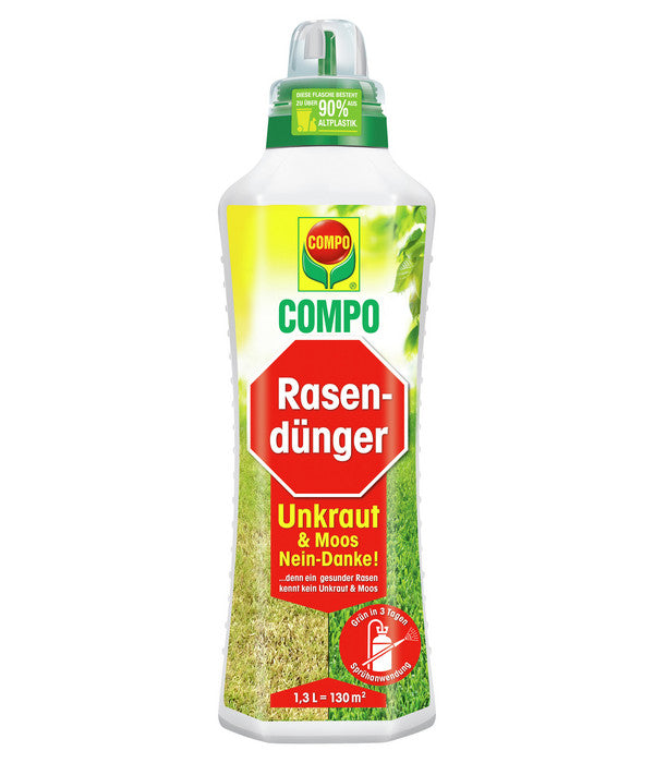  COMPO Rasendünger Unkraut & Moos Nein Danke!, 1,3 L
