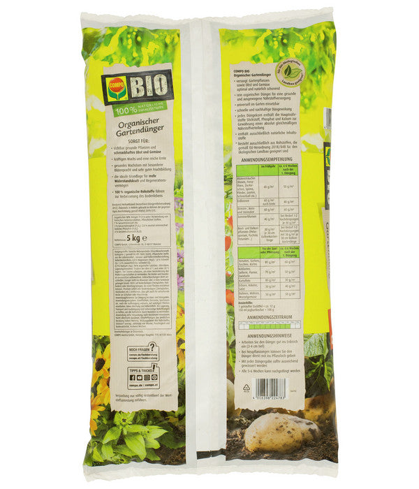  COMPO BIO Organischer Gartendünger, 5 Kg