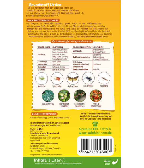  Solabiol® Grundstoff Urtica, Flüssig, 1 L