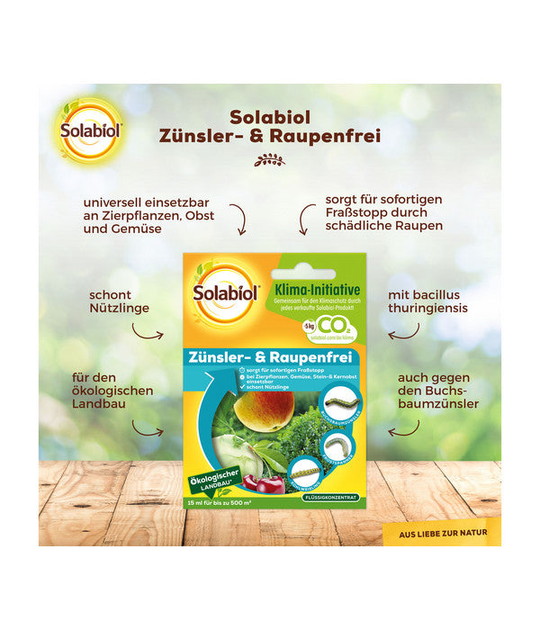  Solabiol® Zünsler- & Raupenfrei Flüssigkonzentrat, 15 Ml