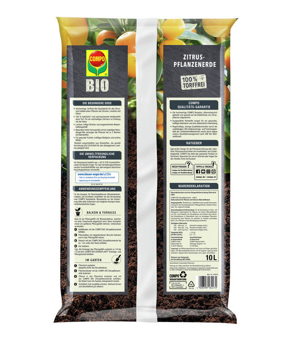  COMPO BIO Zitrus-Pflanzenerde, 10 L