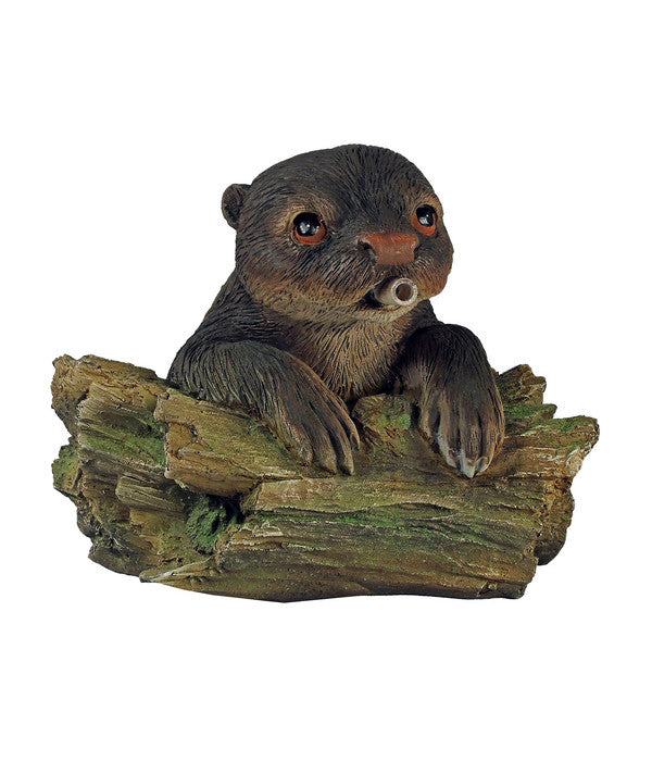  Ubbink Schwimmender Polyresin-Wasserspeier Otter, Ca. B21/H22/T19 Cm