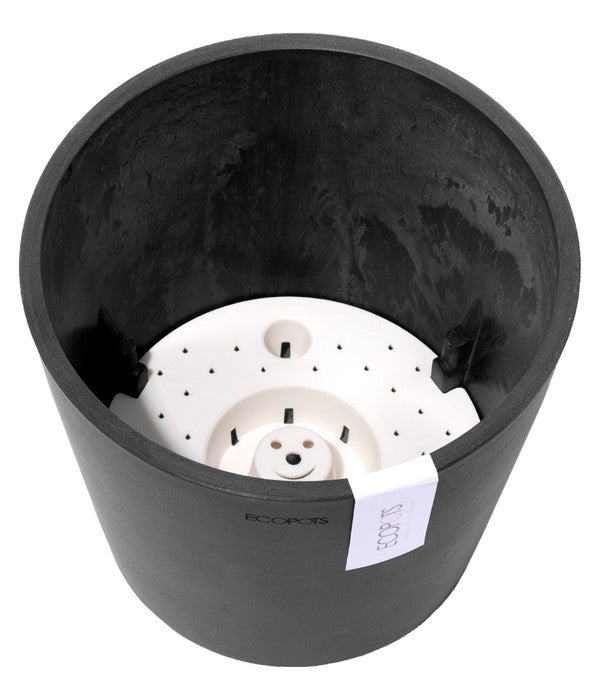  Ecopots Kunststoff-Topf Amsterdam Mit Wassersystem, Rund