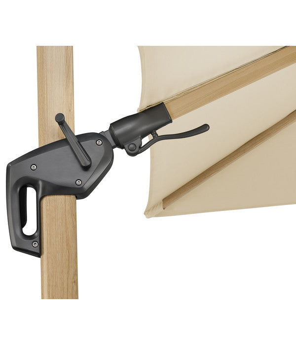  Schneider Ampelschirm Rhodos Twist Woody, Quadratisch, Ca. B300/T300 Cm