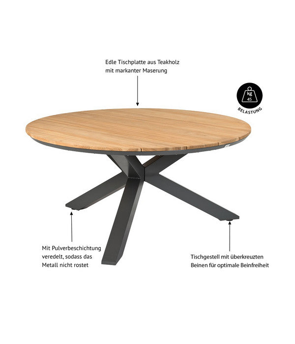  Tierra Outdoor Gartentisch Orbital, Ca. Ø120/H73,5 Cm