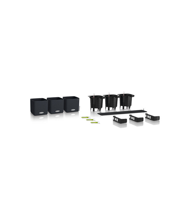  LECHUZA® CUBE Color Green Wall Home Kit, Ca. B48/H14/T15 Cm