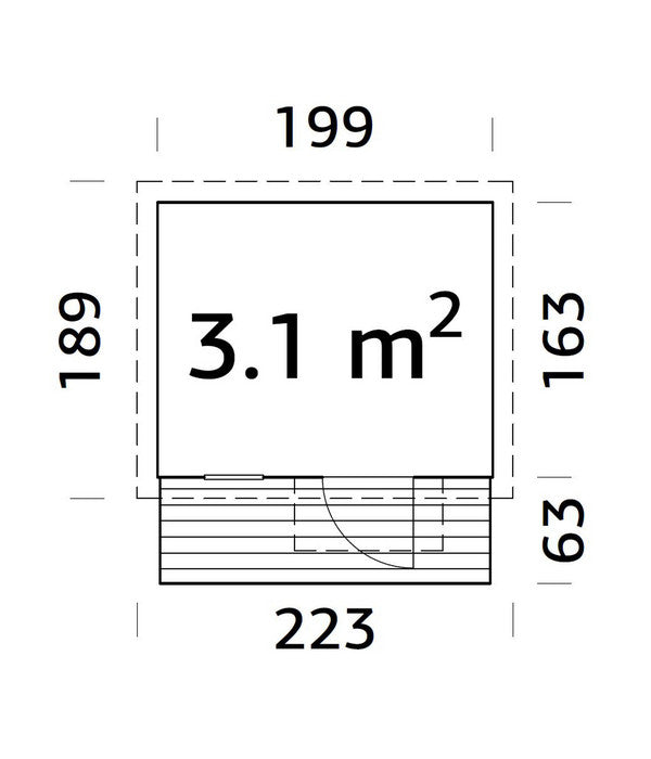  Palmako Spielhaus Harry, Ca. B221/H189/T239 Cm