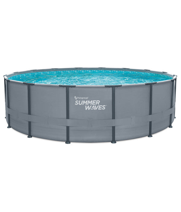  Summer Waves Frame Pool, Anthrazit, Rund