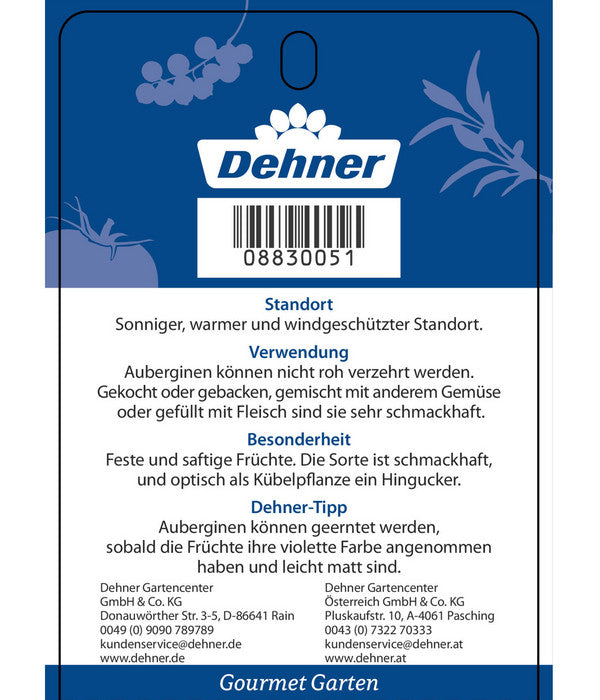  Dehner Gourmet Garten Aubergine, Veredelt